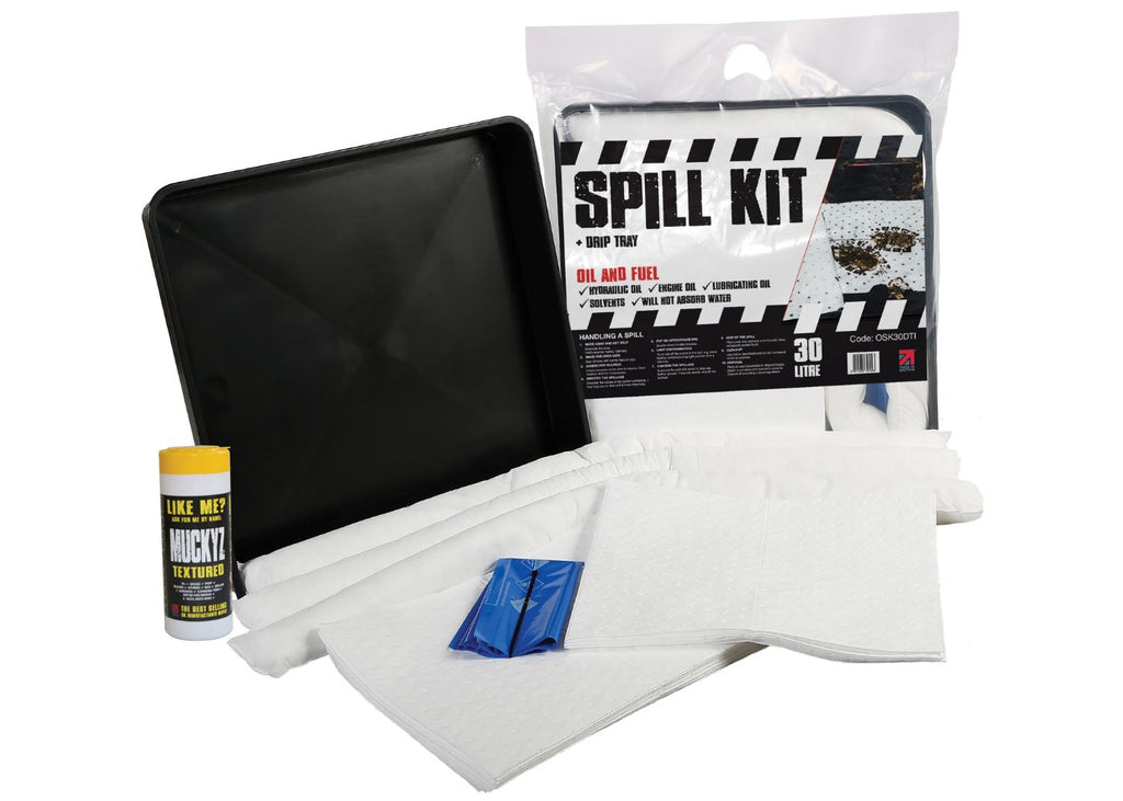 Oil & Fuel Spill Kit with Drip Tray (20 to 90 Litres)