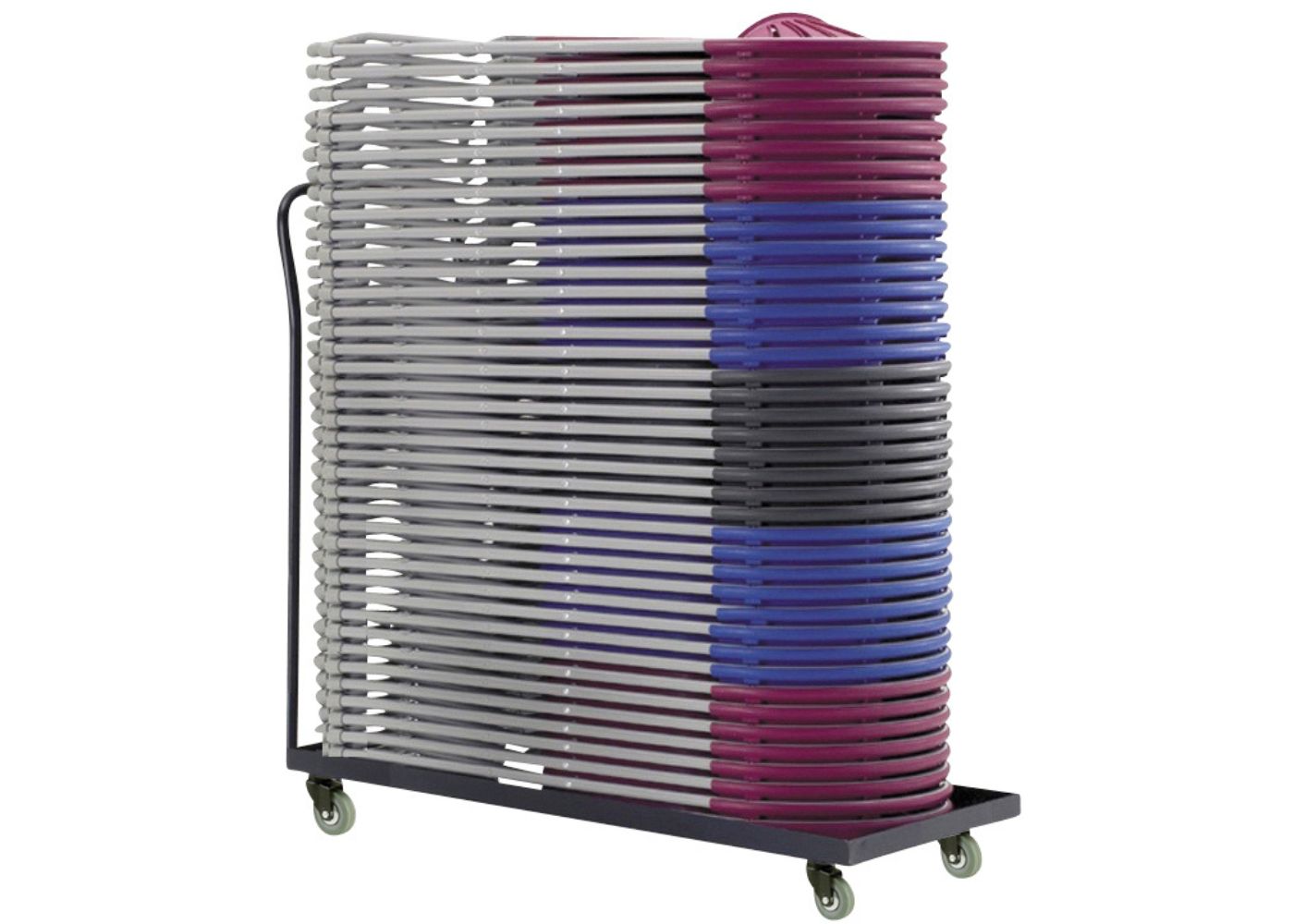 Folding Chair Transporter Trolley stacked