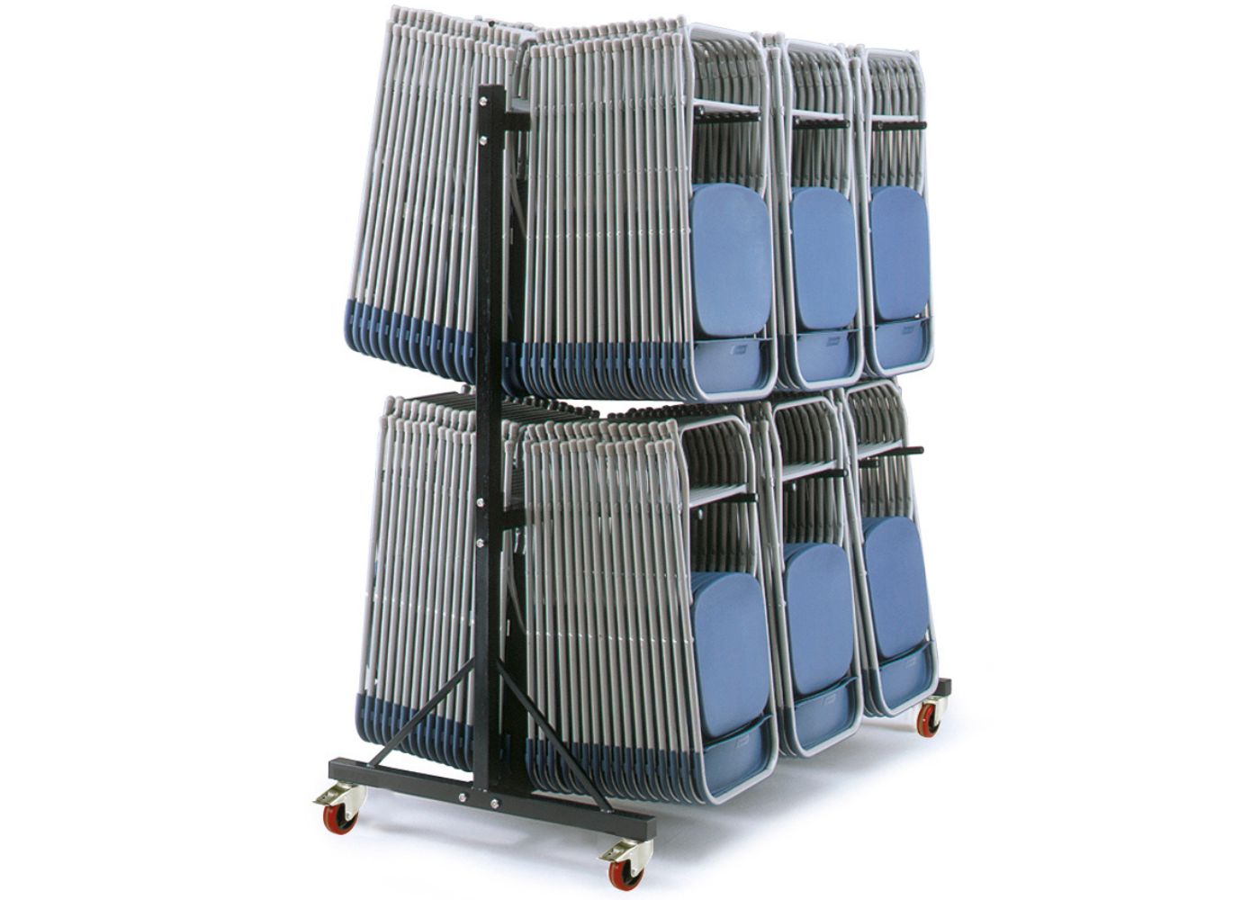 2 Tiers Chair Trolley with chairs