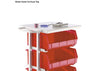 Parts Trolley with 3 Tote Containers - Sheet Steel Surface