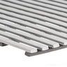 Grey duckboard matting corner closeup