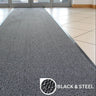 Plush Choice Entrance Mat - 7mm Thick - Black & Steel Runner Mat