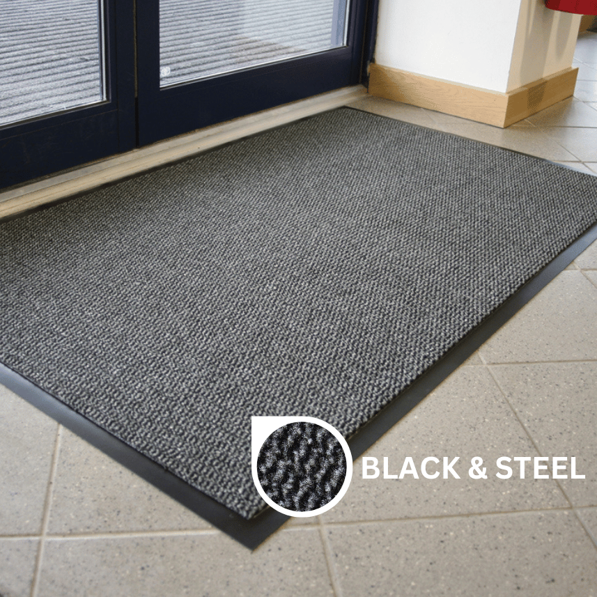 Plush Choice Mat in Black/Steel Colour