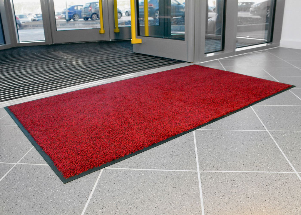 Pro-Wash 9mm Machine Washable Door Mat - Red In Situ