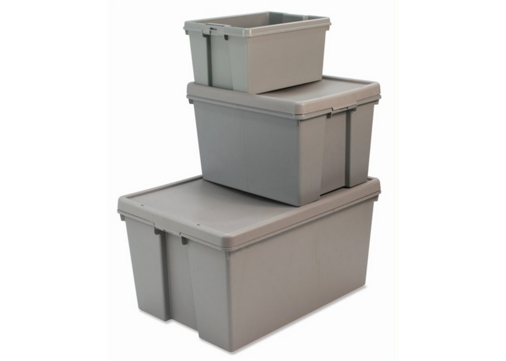 Recycled Plastic Storage Containers with Lids 5 Pack