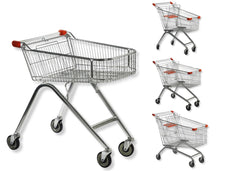 Zinc Plated Retail Shopping Trolleys (71 to 210-litres)