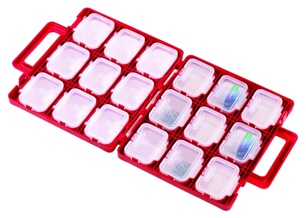Small Parts Storage and Carry Case Open