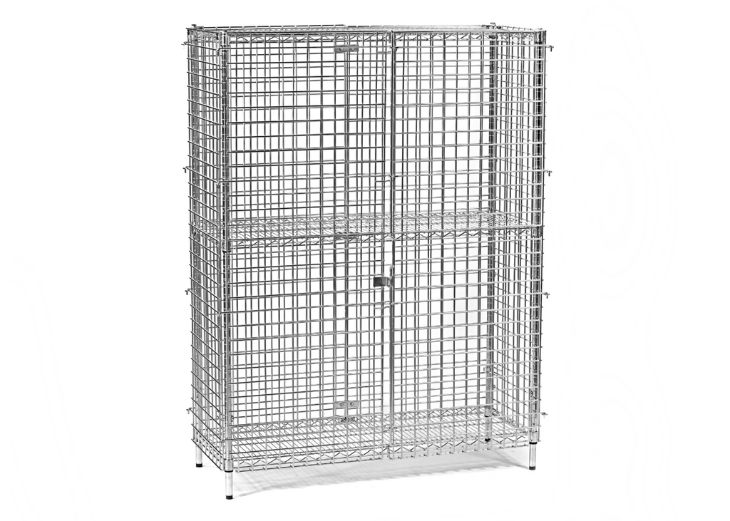 Static Three-Tier Wire Mesh Cage Lockers