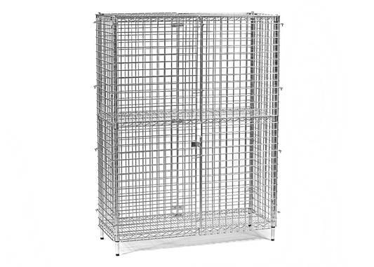 Static Three-Tier Wire Mesh Cage Lockers