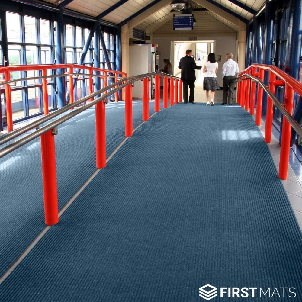 Straight Ribbed Low-Profile Corridor Matting Roll (2m Width)