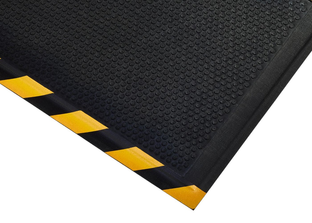 Supreme Scrape Ultra-Durable Anti-Fatigue Safety Mat Black and Yellow