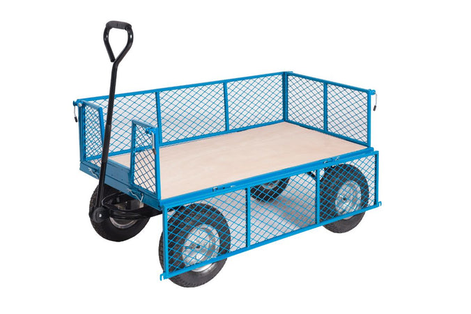 Plywood Base Turntable Truck with Pneumatic Wheels