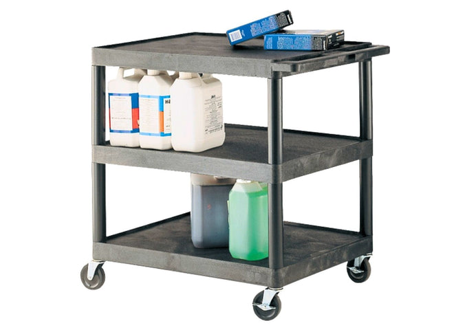 General Purpose Plastic 2 Tier Shelf Service Trolley (4802953314339)