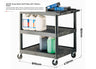 General Purpose Plastic 2 Tier Shelf Service Trolley