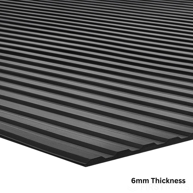 6mm thick rubber matting (broad rib)