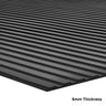 6mm thick rubber matting (broad rib)