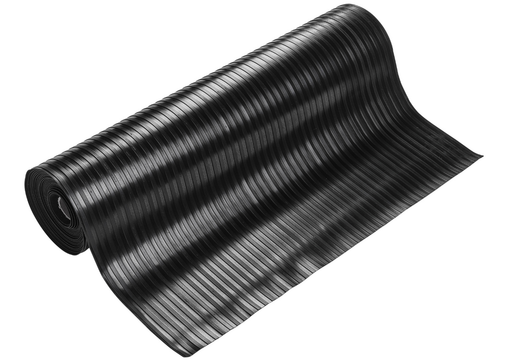 Wide Ribbed Rubber Matting Roll 120cm Width First Mats UK