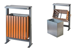 Wood Effect Outdoor Litter Bin - 75L