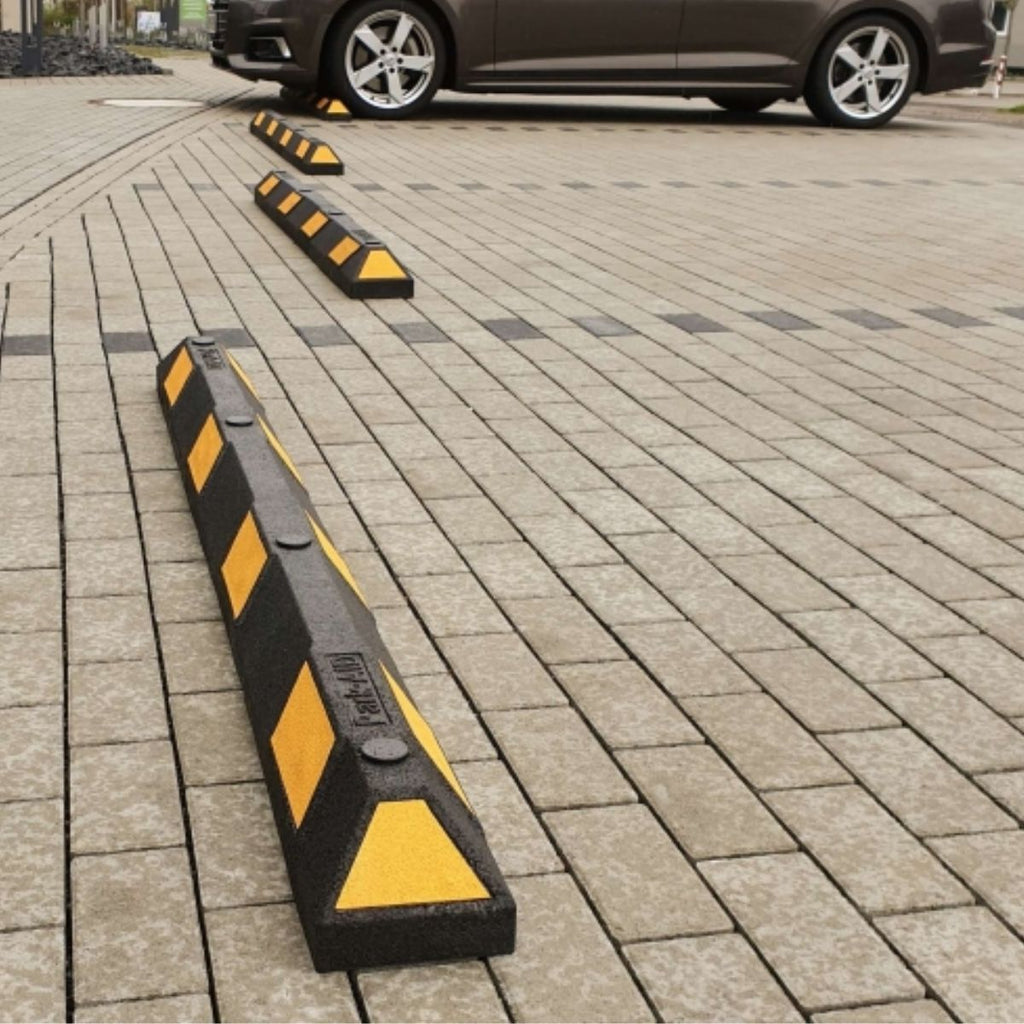 Black and Yellow Rubber Parking Stops (90cm, 120cm, 180cm)
