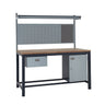 Heavy-Duty Workbench with Cupboard, Louvre Panel & Upper Shelf