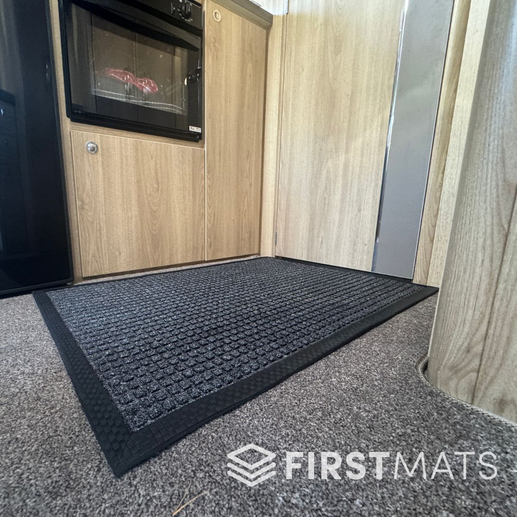 Heavy-duty grey motorhome mat
