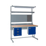 Cantilever Workbench with Drawers, Upper Shelf, and LED Lighting