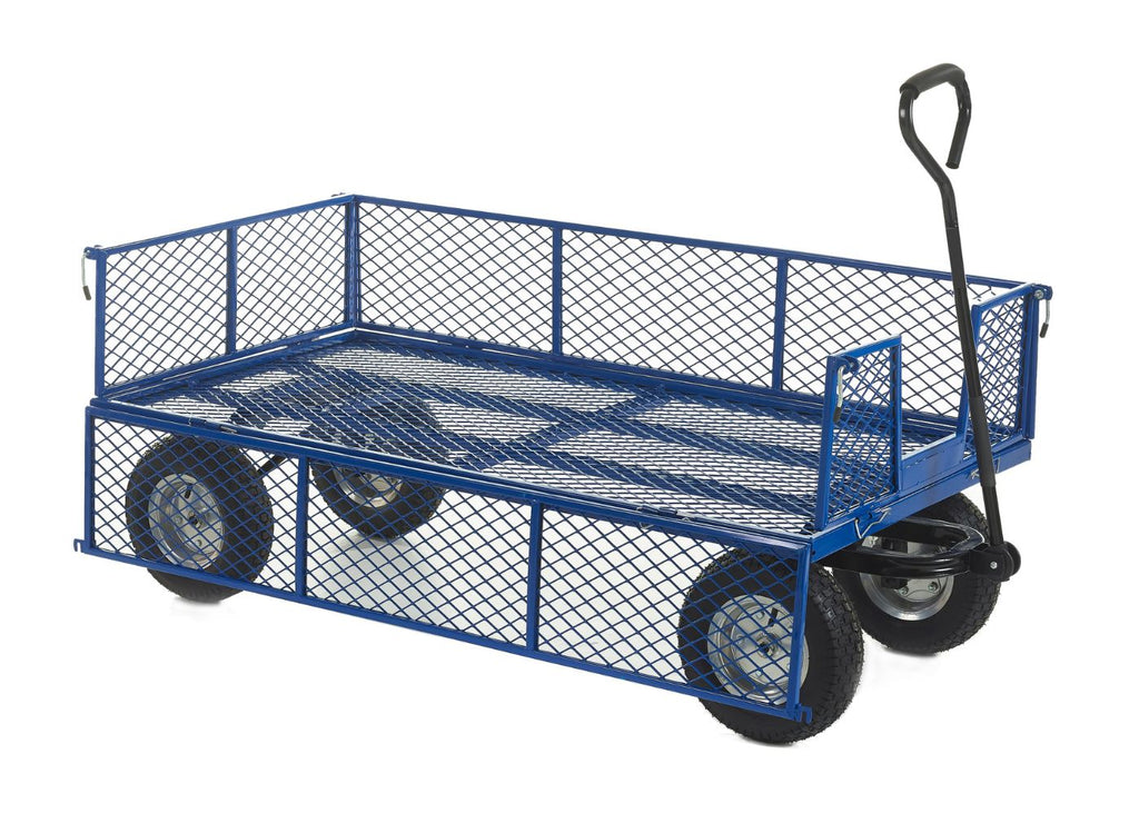 Mesh Base Turntable Truck with Pneumatic Wheels