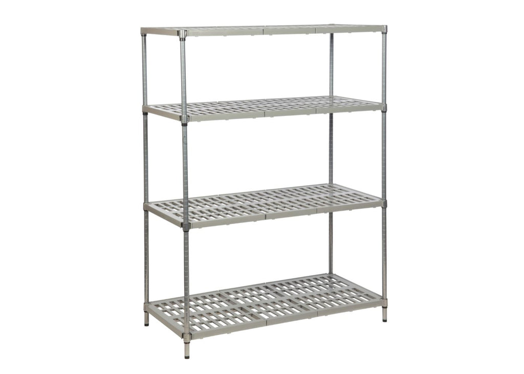 Heavy-Duty Vented Polymer Cold Room Shelving Units - 460mm Depth