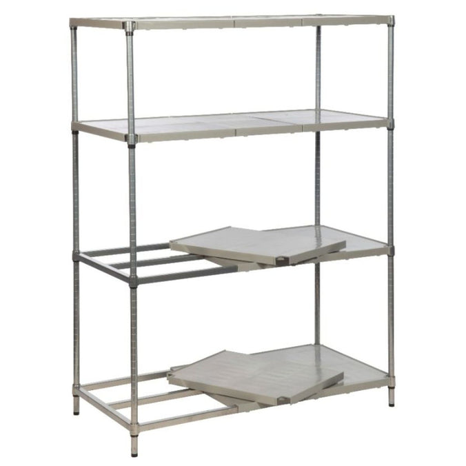 Heavy-Duty Polymer Cold Room Shelving Units - Solid Shelves