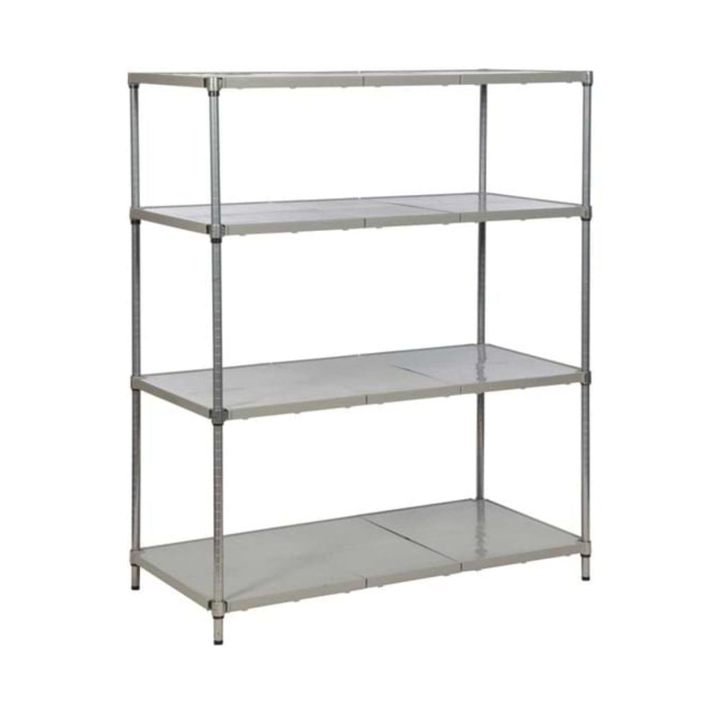 Heavy-Duty Polymer Cold Room Shelving Units - Solid Shelves