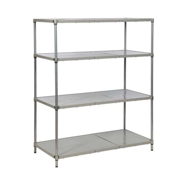 Heavy-Duty Polymer Cold Room Shelving Units - Solid Shelves