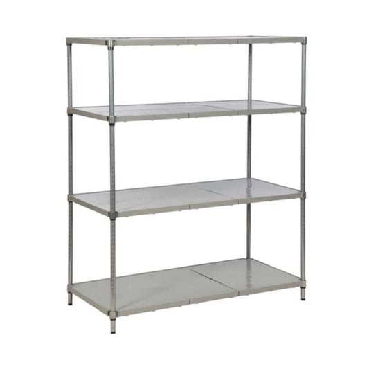 Heavy-Duty Polymer Cold Room Shelving Units - Solid Shelves