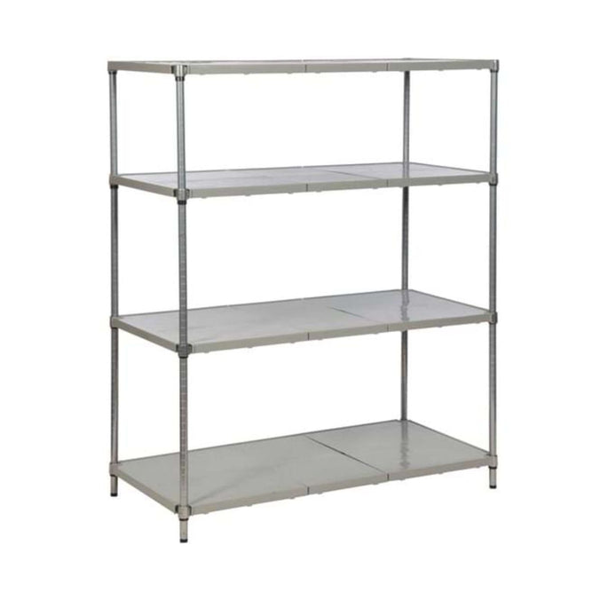 Heavy-Duty Polymer Cold Room Shelving Units - Solid Shelves