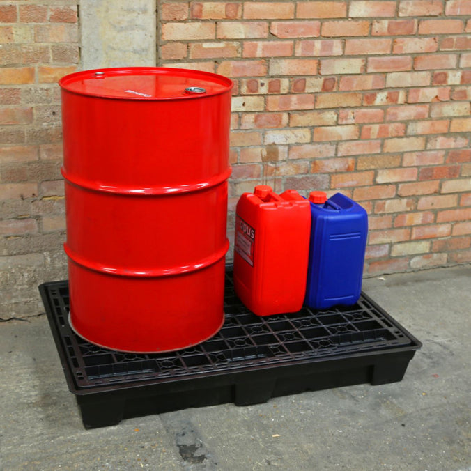 Standard Spill Containment Pallet for 2 x 205Ltr Drums