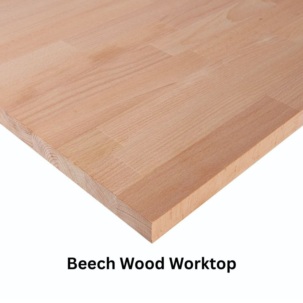 Heavy-Duty Workbench with Cupboard and 3 Drawers
