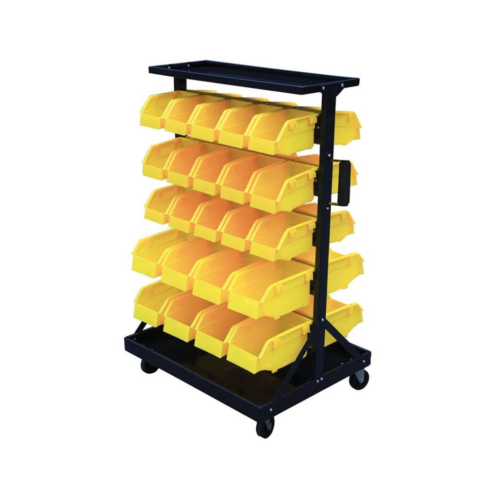 Basic Mobile Parts Bin Trolley with 46 Bins