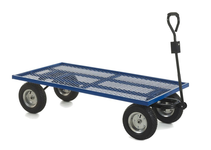 Mesh Base Turntable Truck with Pneumatic Wheels 360 (H) x 1500 (L) x 750mm (W) (6110692442283)