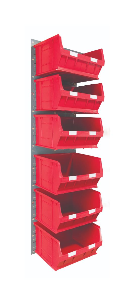 Louvre Panel and Parts Bin Kit with 6 TC6 Bins red (4797086498851)