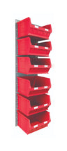 Louvre Panel and Parts Bin Kit with 6 TC6 Bins red (4797086498851)