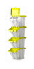 Multi-function Chute Front Storage Containers 4 Pack yellow (4798400921635)