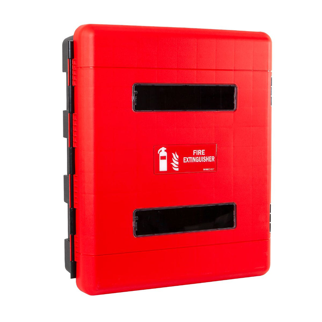 Double 9 Ltr/Kg Fire Extinguisher Cabinet with Seal Latch (4577187758115)