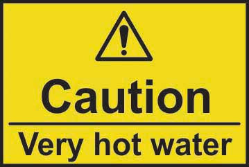 Caution Very Hot Water Warning Sign (6049221312683)
