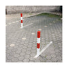 Flush-Fit Folding Parking Post - Red and White (6156335513771)