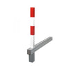 Flush-Fit Folding Parking Post - Red and White (6156335513771)