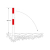Flush-Fit Folding Parking Post - Red and White (6156335513771)