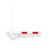 Flush-Fit Folding Parking Post - Red and White (6156335513771)