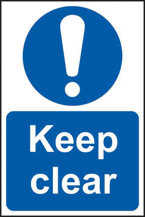 Keep Clear - Blue Mandatory Sign (6049110917291)