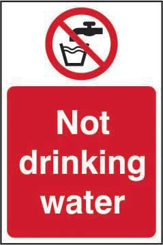 Not Drinking Water Sign - Vertical (200mm x 300mm) (6048394641579)