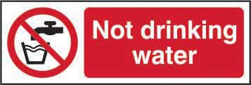 Not Drinking Water Sign - Horizontal (75mm x 150mm) (6048394608811)