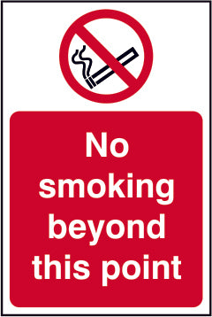 No Smoking Beyond This Point Sign (6048394313899)